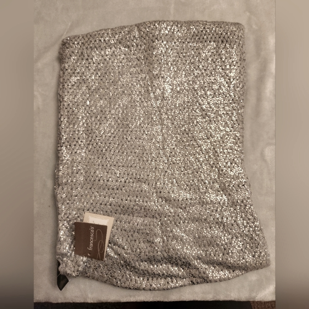 Francesca's Mettalic Flecked Scarf